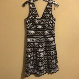 black and white dress